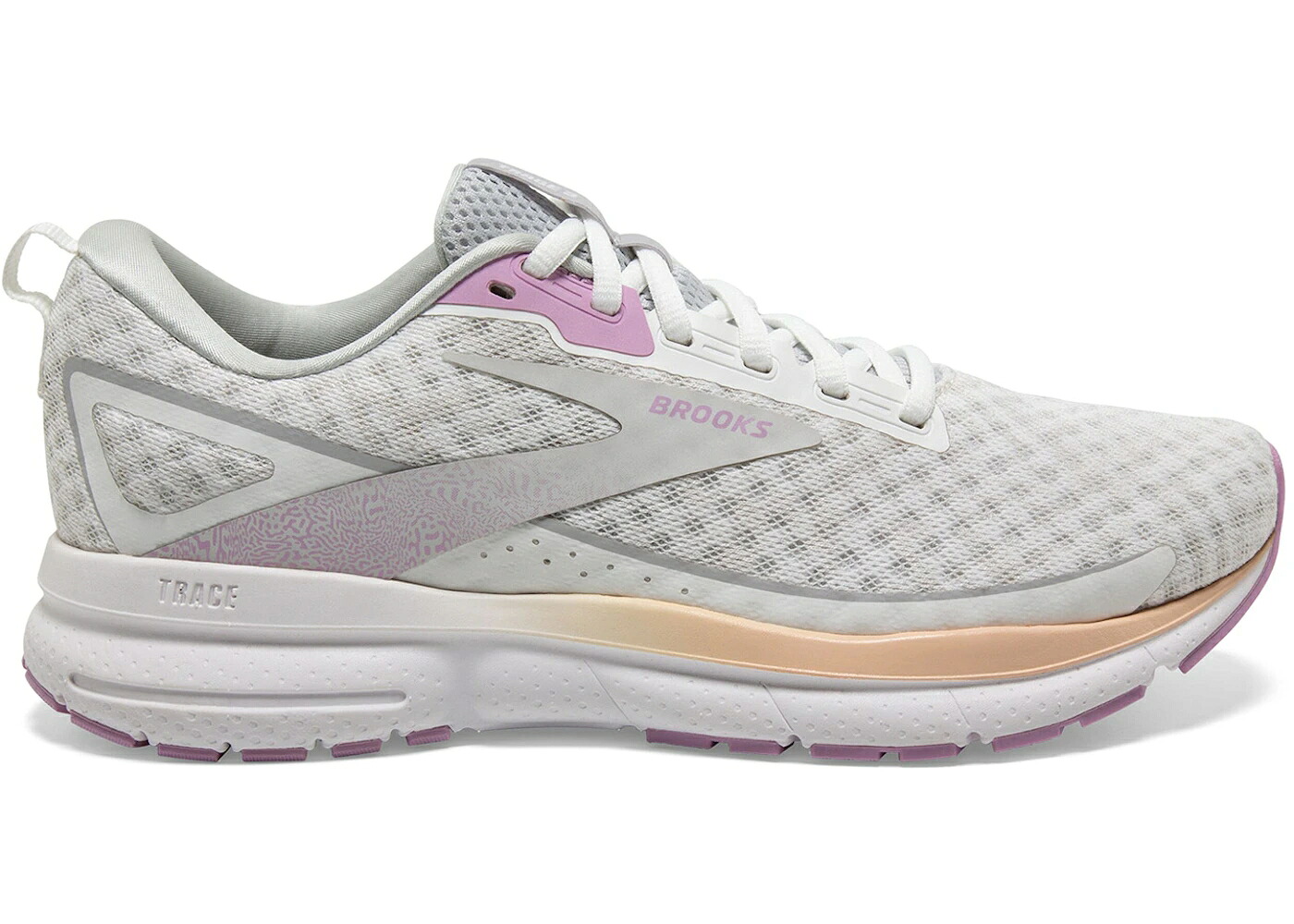ブルックス 白色 ホワイト WOMEN'S スニーカー レディース BROOKS TRACE 3 WHITE ORCHID APRICOT (WOMEN'S) / WHITE ORCHID APRICOT