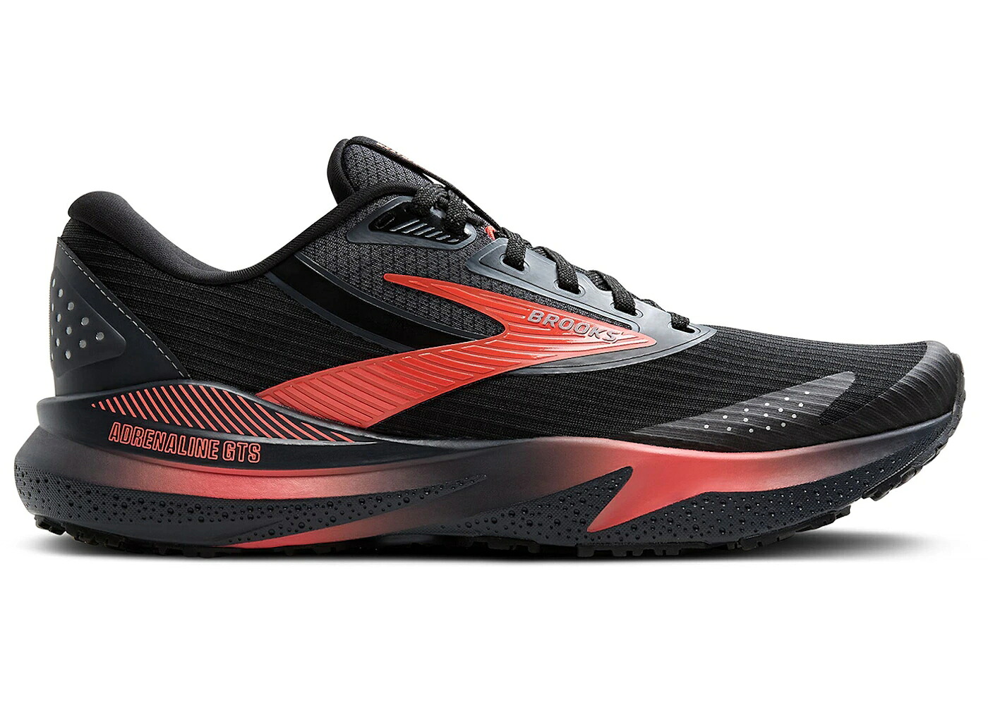 ブルックス 黒色 ブラック WOMEN'S スニーカー レディース BROOKS ADRENALINE GTS 24 WEATHERIZED BLACK EBONY HOT CORAL (WOMEN'S) / BLACK EBONY HOT CORAL