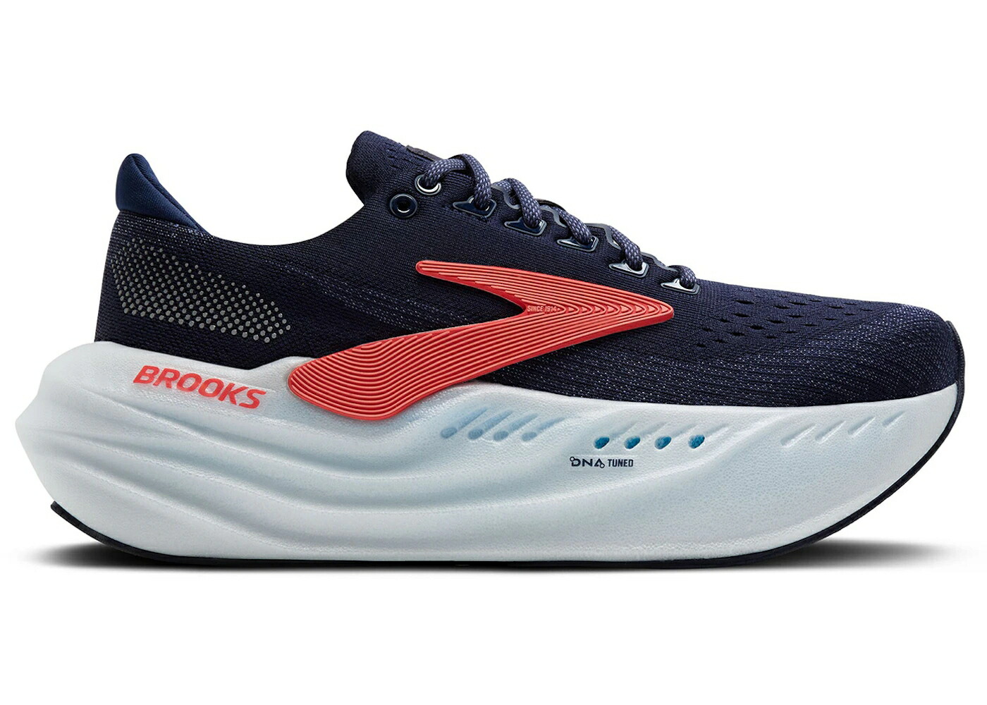 ブルックス マックス 青色 ブルー WOMEN スニーカー レディース BROOKS GLYCERIN MAX PEACOAT BLUE RIBBON HOT CORAL (WOMEN) / PEACOAT BLUE RIBBON HOT CORAL