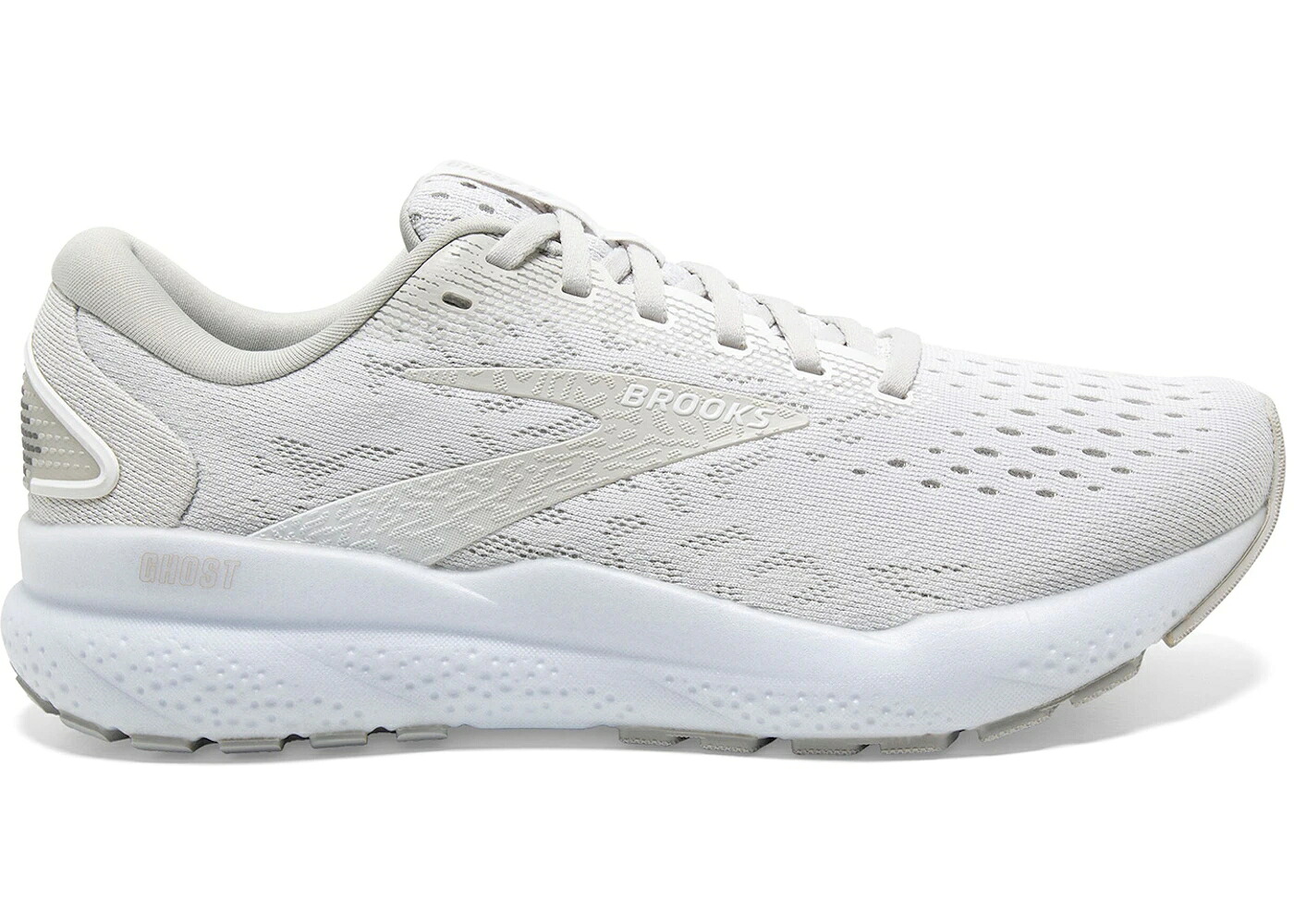 ブルックス 白いこと 白いこと 薄墨色 薄墨色 WOMEN\u0027S スニーカー レディース BROOKS GHOST 16 WHITE GREY (WOMEN\u0027S) / WHITE WHITE GREY