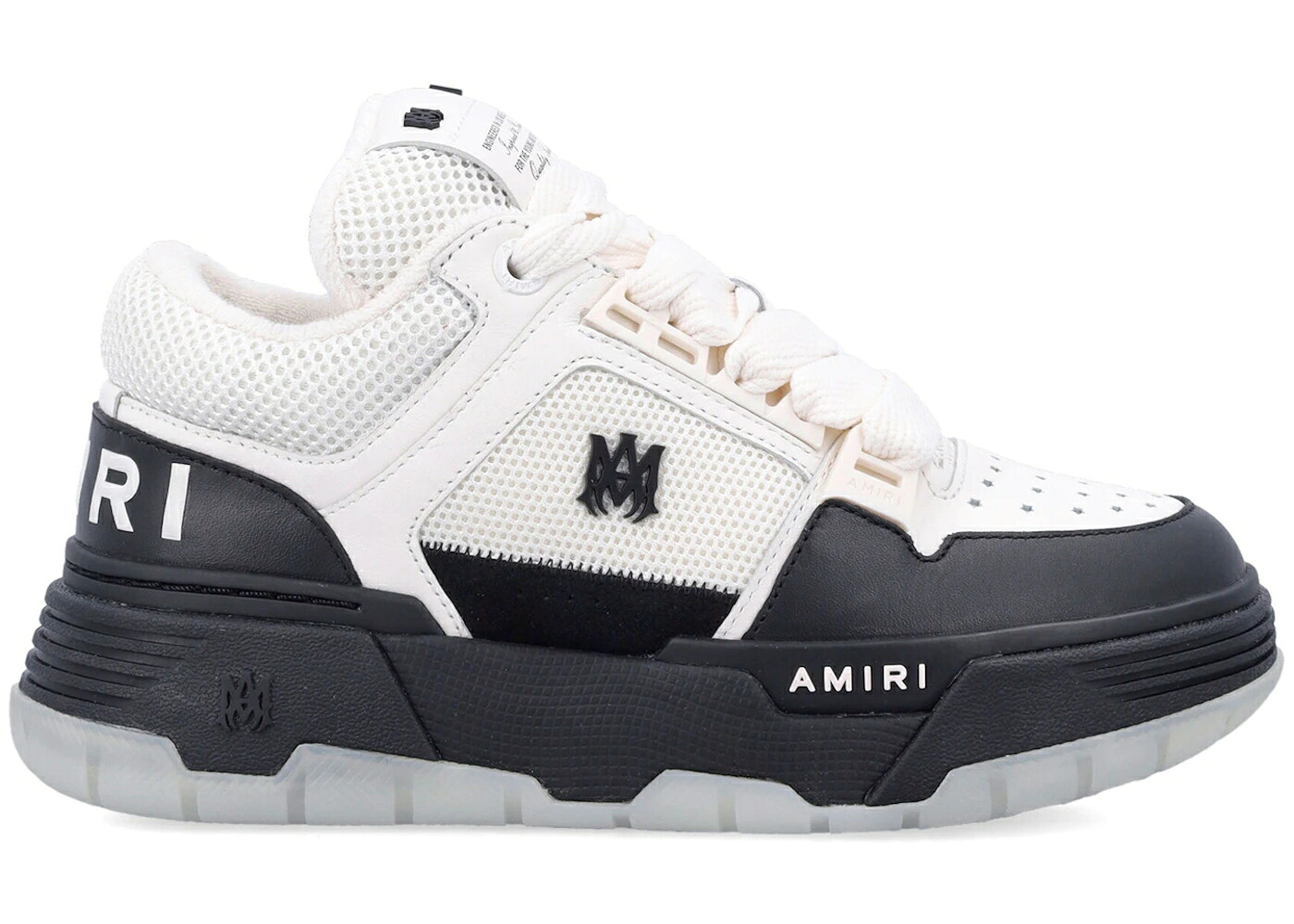 アミリ 白色 ホワイト 黒色 ブラック スニーカー メンズ AMIRI MA-1 WHITE BLACK / WHITE BLACK｜スニケス 198,850円