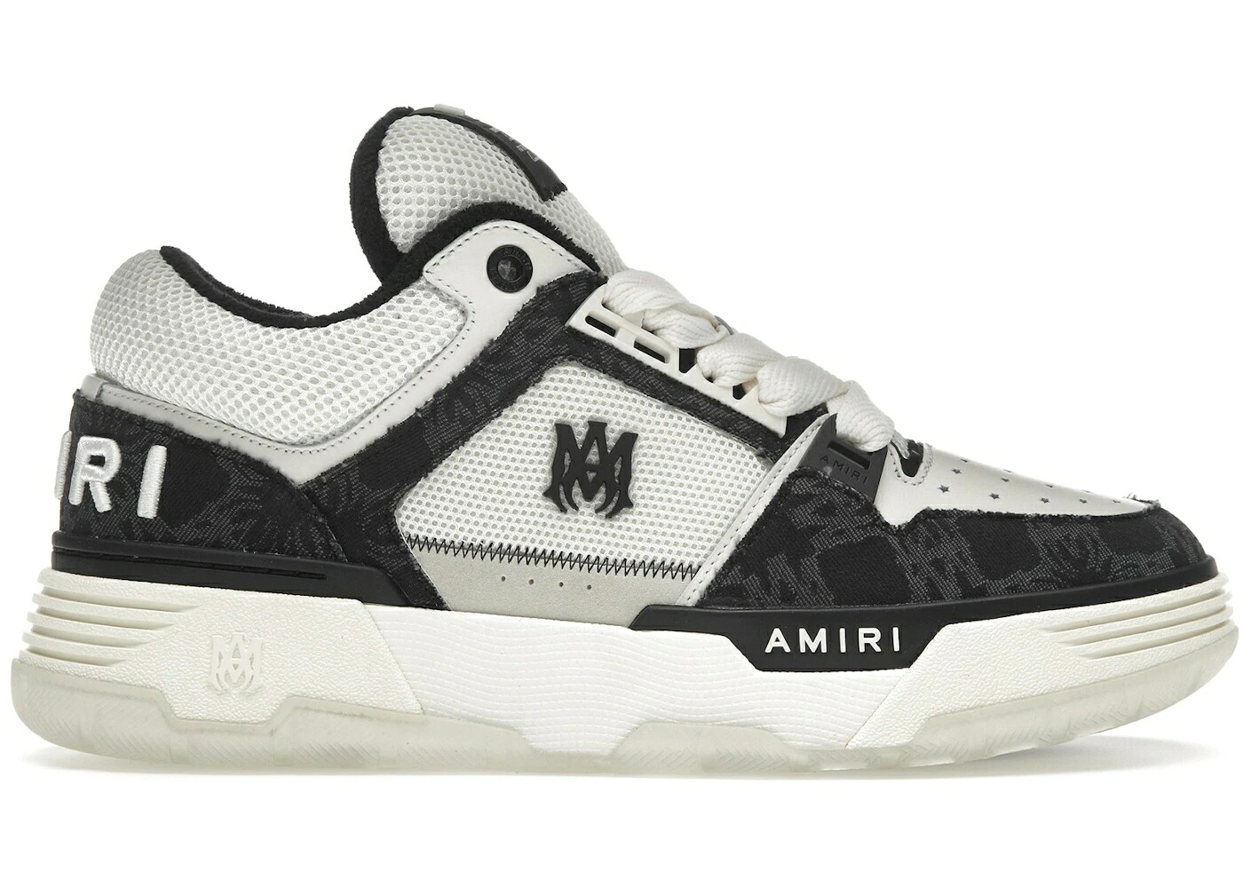 アミリ 黒色 ブラック スニーカー メンズ AMIRI MA-1 BLACK QUAD MONOGRAM PRINT /｜スニケス