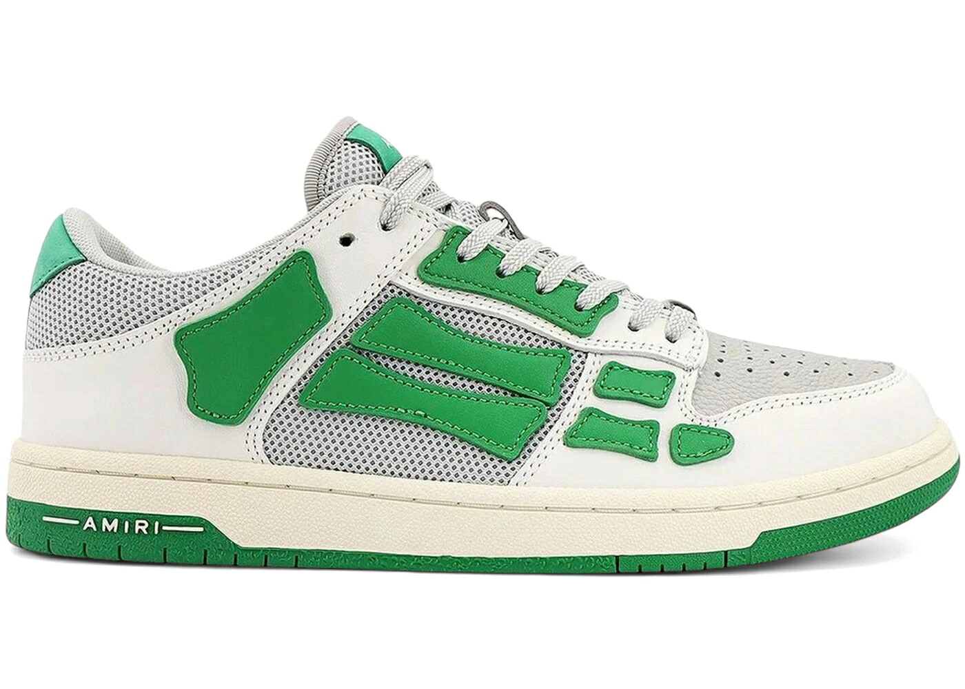 アミリ 白色 ホワイト 緑 グリーン スニーカー メンズ AMIRI SKEL TOP LOW WHITE GREEN MESH /
