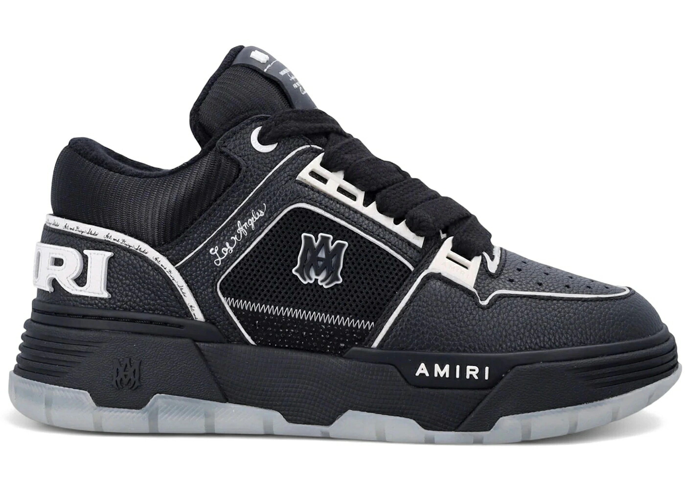 アミリ 黒いこと 黒いこと なめし革 スニーカー メンズ AMIRI MA-1 BLACK LEATHER /