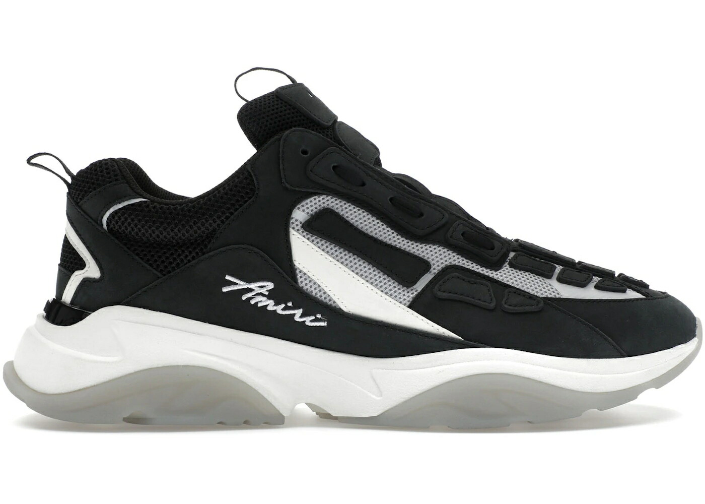 アミリ 黒色 ブラック スニーカー メンズ AMIRI BONE RUNNER BLACK /