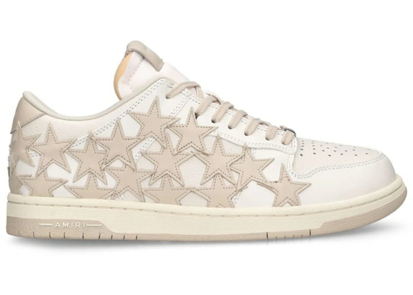アミリ スターズ 白色 ホワイト ベージュ スニーカー メンズ AMIRI STARS LOW TOP WHITE BEIGE / WHITE BEIGE