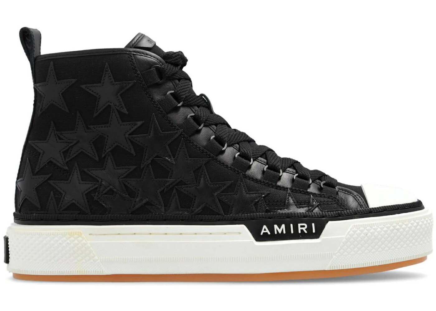 アミリ スターズ コート ハイ 黒色 ブラック スニーカー メンズ AMIRI STARS COURT HIGH BLACK /