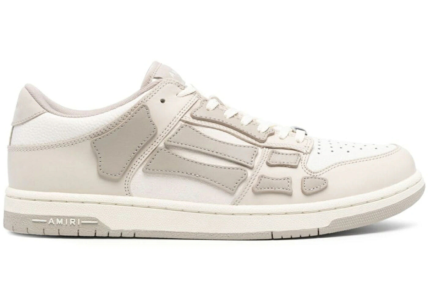 アミリ 白色 ホワイト ベージュ スニーカー メンズ AMIRI SKEL LOW TOP ALABASTER / ALABASTER WHITE BEIGE｜スニケス