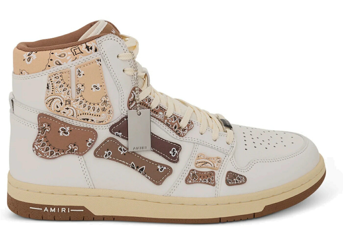 アミリ 赤銅色 赤銅色 白いこと 白いこと スニーカー メンズ AMIRI SKEL TOP HI BANDANA BROWN WHITE / BROWN WHITE