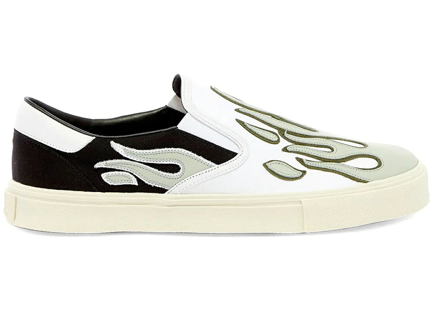 アミリ ライム 黒色 ブラック 白色 ホワイト スリッポン スニーカー メンズ AMIRI FLAME SLIP ON PALE LIME/BLACK / PALE LIME BLACK WHITE|スニケス