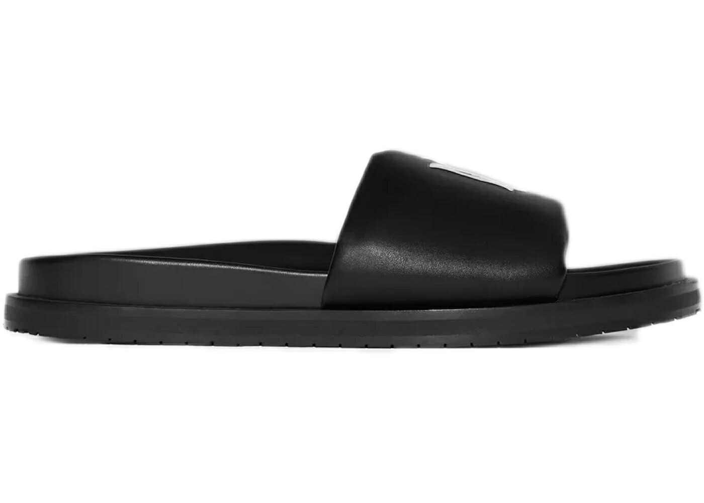 アミリ なめし革 サンダル 黒いこと 黒いこと 白いこと 白いこと スニーカー メンズ AMIRI LEATHER SLIDE BLACK / BLACK WHITE