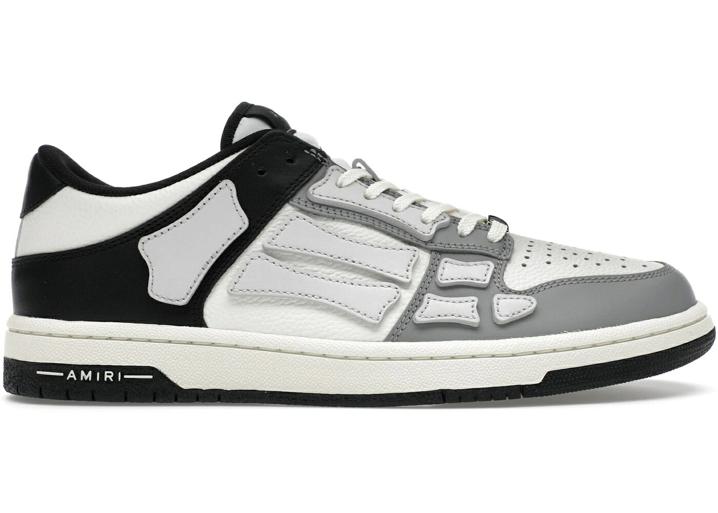 アミリ 黒色 ブラック 白色 ホワイト 灰色 グレー スニーカー メンズ AMIRI SKEL TOP LOW BLACK WHITE GREY / BLACK WHITE GREY