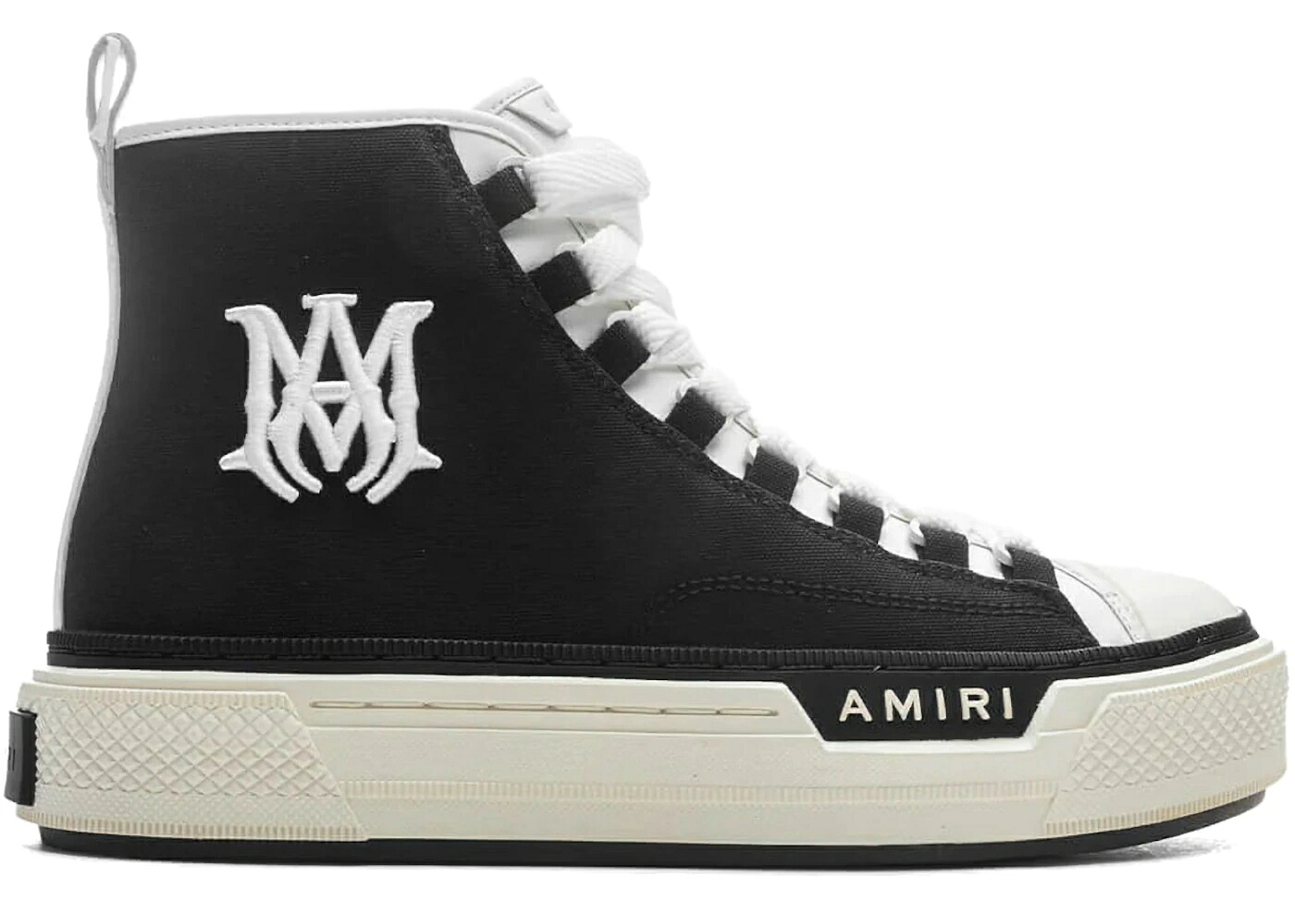 アミリ ロゴ コート ハイ 黒色 ブラック 白色 ホワイト M.A. スニーカー メンズ AMIRI LOGO COURT HIGH BLACK WHITE / BLACK WHITE｜スニケス