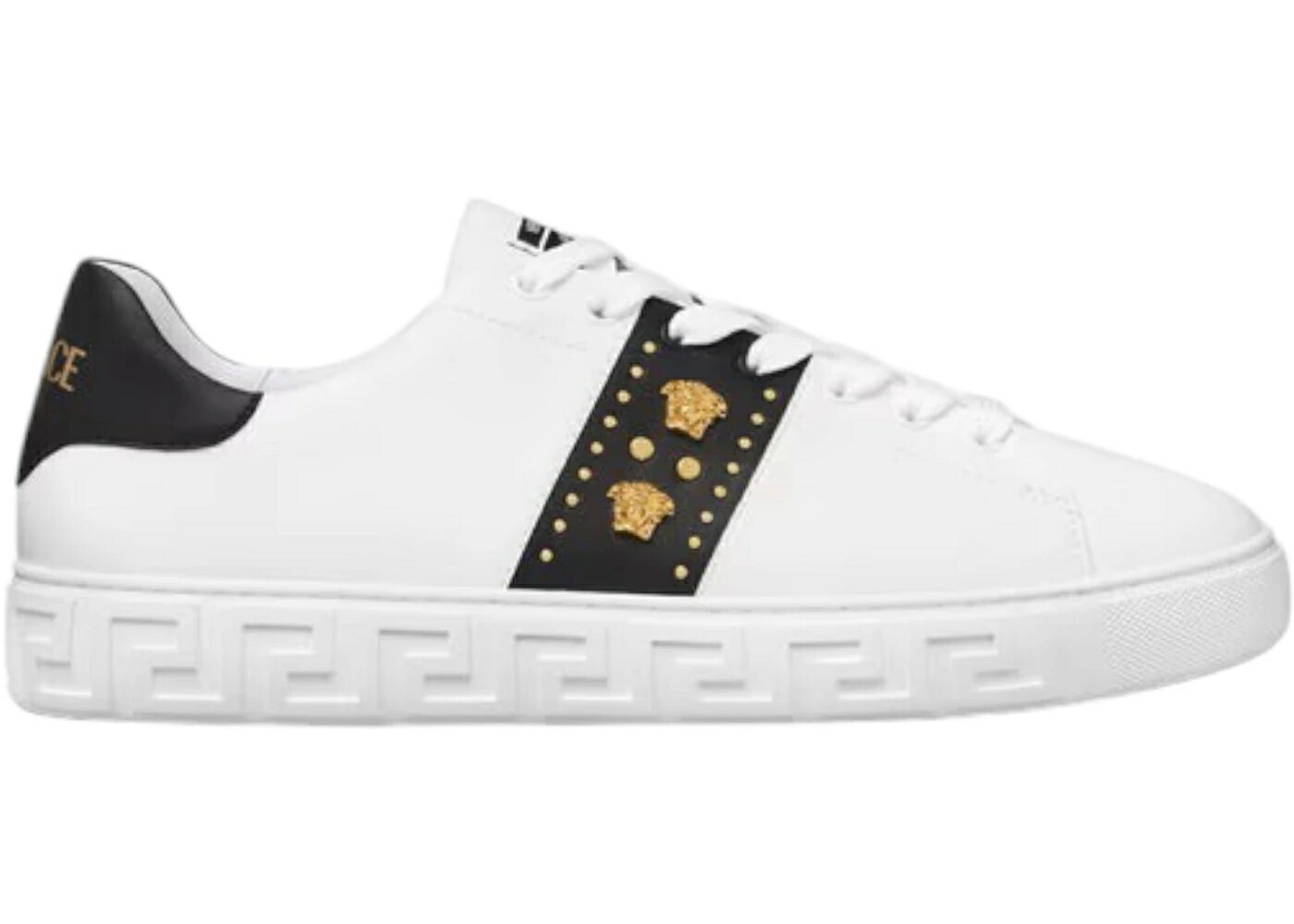 ヴェルサーチェ 黒色 ブラック 白色 ホワイト スニーカー メンズ VERSACE GECA BLACK WHITE / BLACK WHITE
