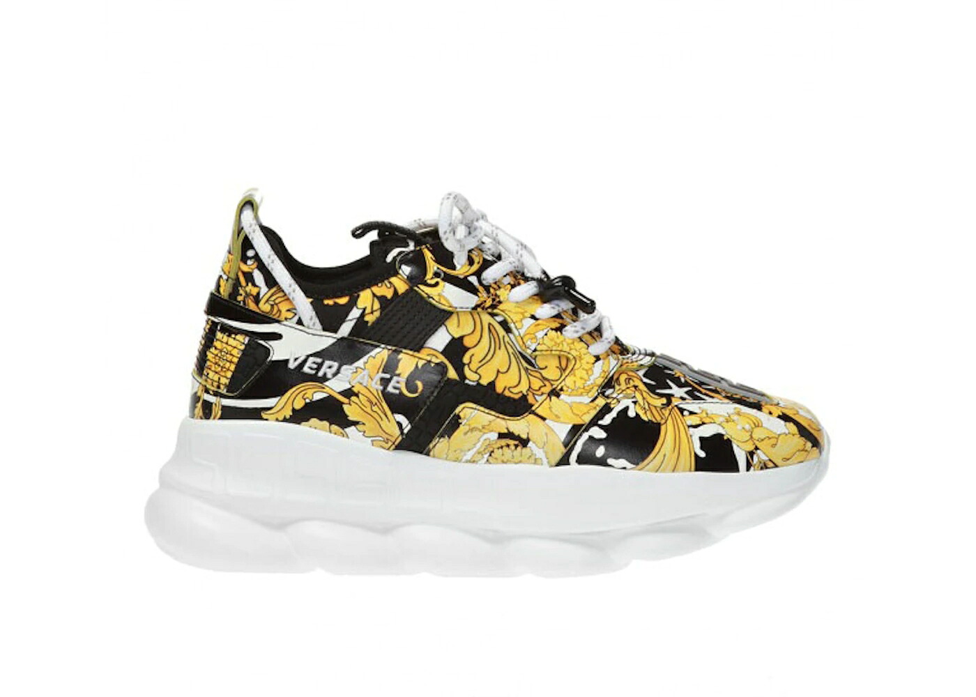 ヴェルサーチェ 黒いこと 黒いこと 白いこと 白いこと ゴールド WOMEN\u0027S スニーカー レディース VERSACE CHAIN REACTION BAROQUE (WOMEN\u0027S) / BLACK WHITE GOLD