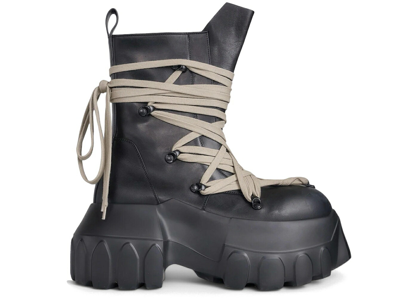 リックオウエンス メガ ブーツ 黒色 ブラック スニーカー メンズ RICK OWENS RICK OWENS HOLLYWOOD MEGALACE MEGA TRACTOR BOOT BLACK / BLACK BLACK