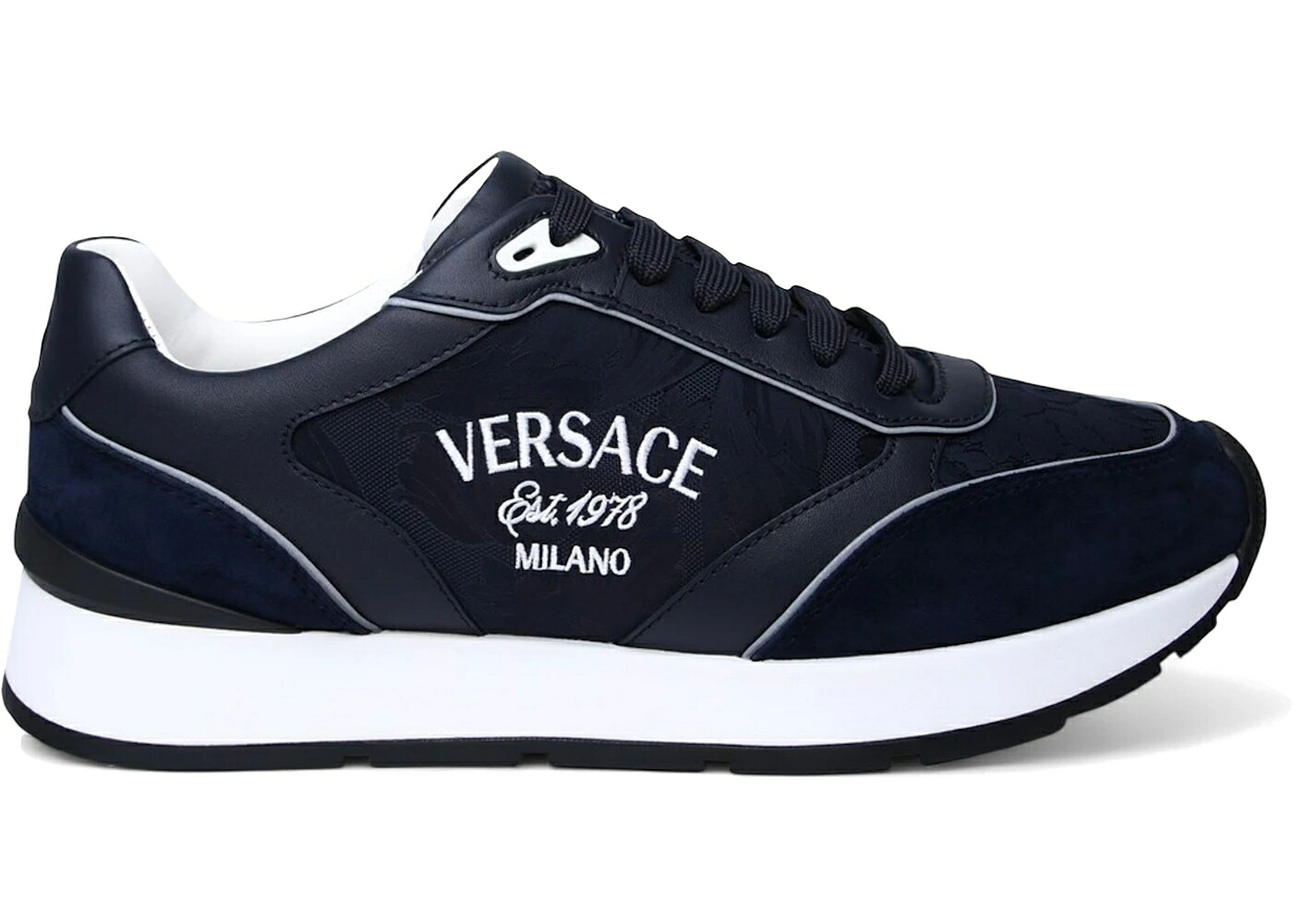 ヴェルサーチェ 青色 ブルー 紺色 ネイビー スニーカー メンズ VERSACE MILANO BLUE NAVY / BLUE NAVY|スニケス