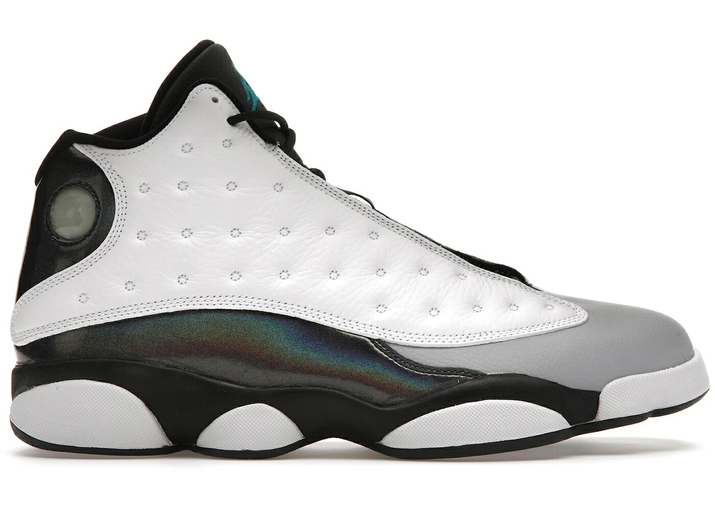 ナイキ ジョーダン サー青少年 白いこと 白いこと 黒いこと 黒いこと スニーカー メンズ JORDAN 13 RETRO BARONS HOLOGRAM / WHITE TROPICAL TEAL BLACK WOLF