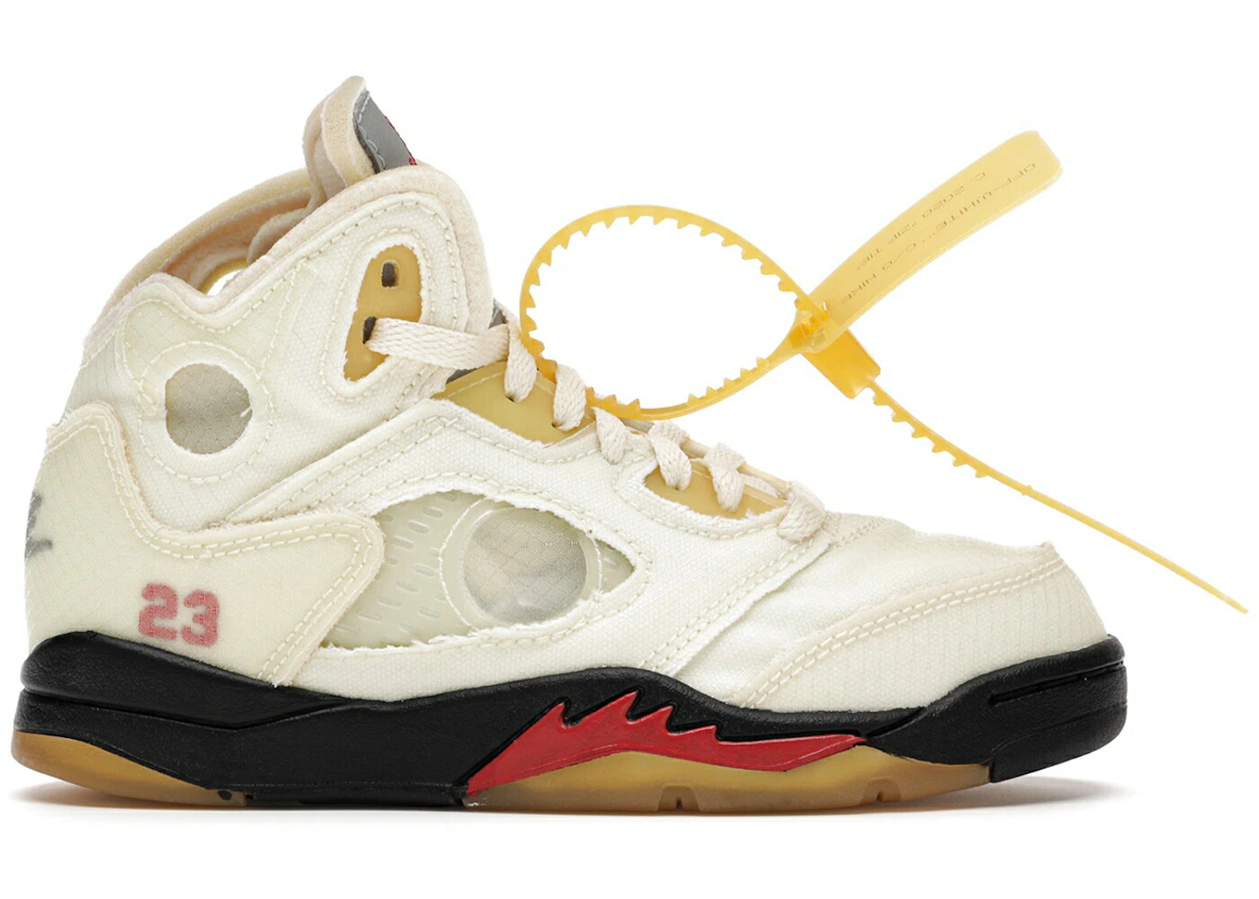 ナイキ ジョーダン オフホワイト ファイア 赤 レッド 黒色 ブラック ジュニア キッズ JORDAN 5 RETRO OFF-WHITE SAIL (PS) / SAIL FIRE RED MUSLIN BLACK ベビー マタニティ スニーカー