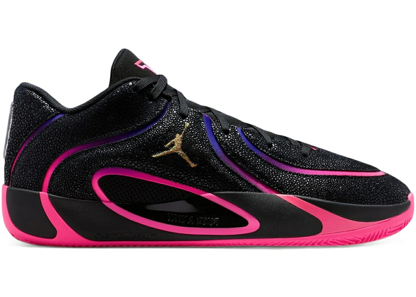ナイキ ジョーダン スムース 黒色 ブラック ピンク 紫 パープル VOL.2 スニーカー メンズ JORDAN TATUM 4 SMOOTH SOUL / BLACK HYPER PINK FIERCE PURPLE