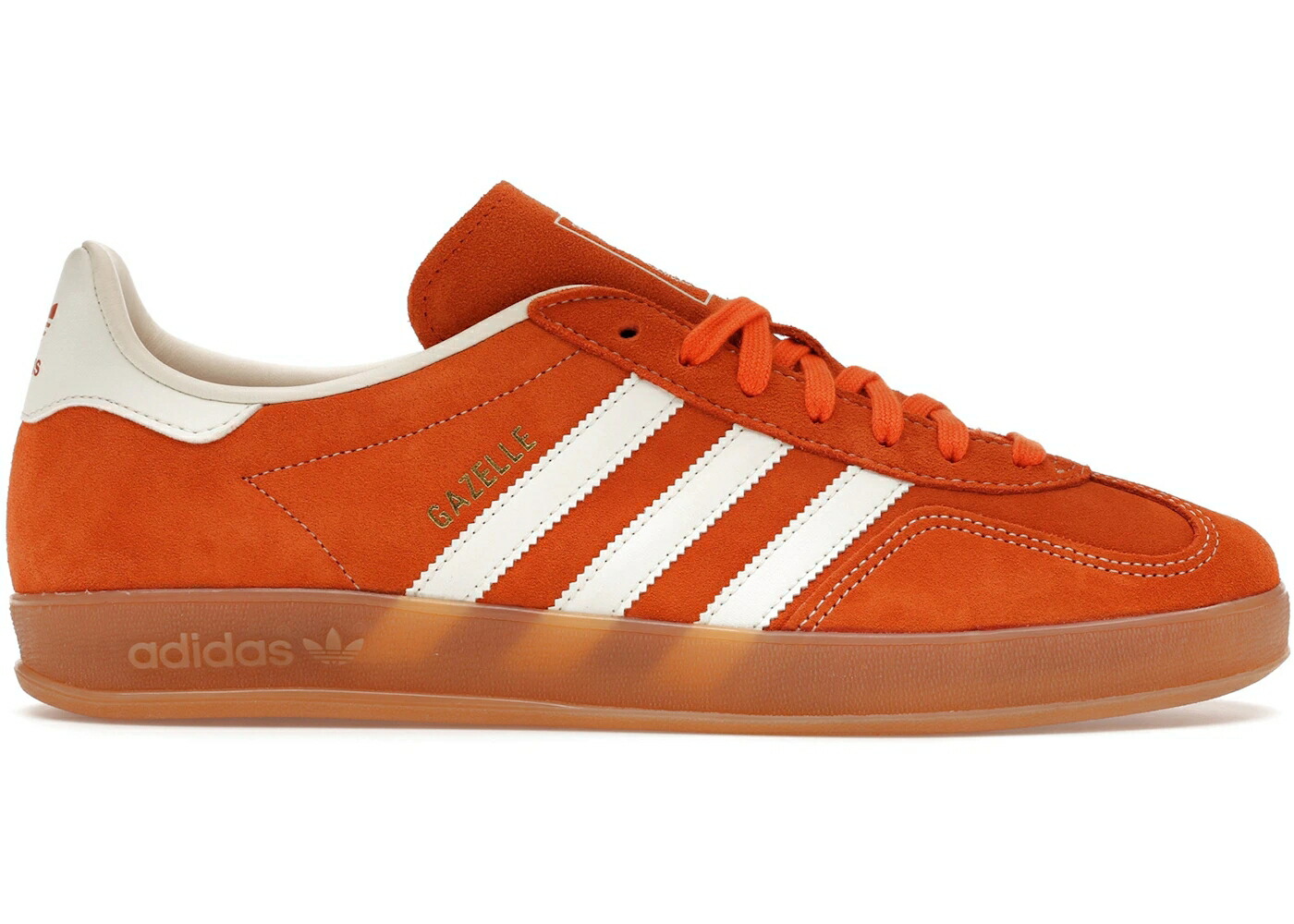 アディダス ガゼル 橙 オレンジ 白色 ホワイト ゴールド スニーカー メンズ ADIDAS GAZELLE INDOOR ORANGE OFF WHITE GOLD METALLIC / ORANGE OFF WHITE GOLD METALLIC