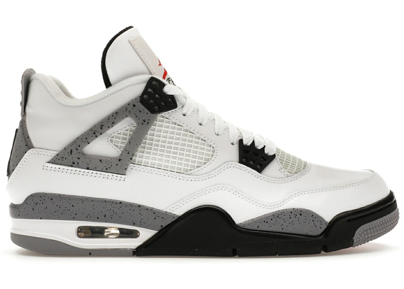 ナイキ ジョーダン 白色 ホワイト 灰色 シメント 黒色 ブラック テック グレー スニーカー メンズ JORDAN 4 RETRO WHITE CEMENT (2012) / WHITE BLACK TECH GREY
