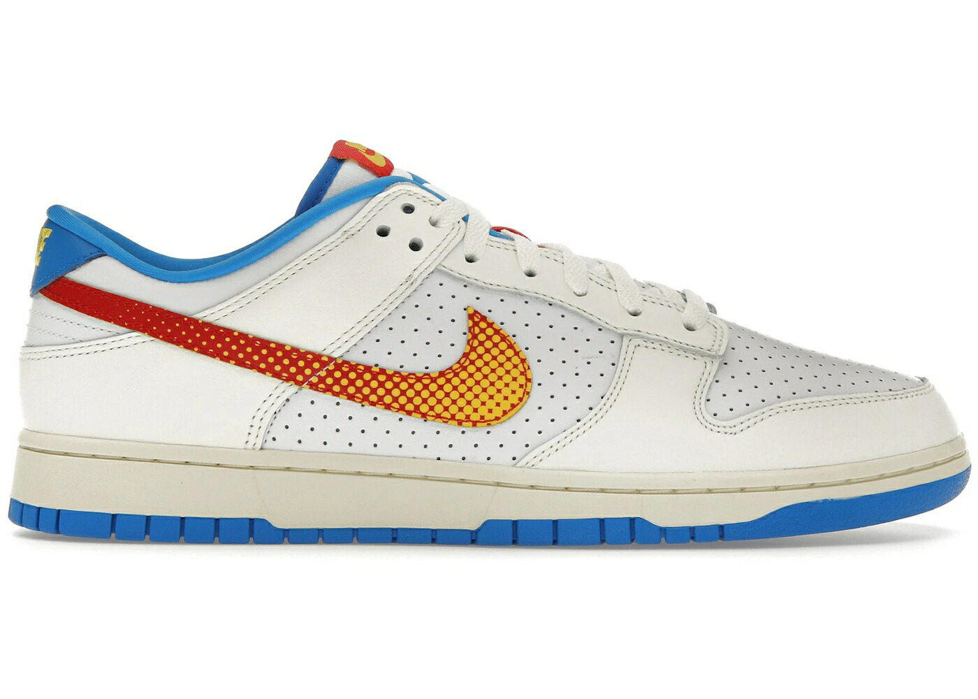 ナイキ ダンク アート 青色 ブルー 黄色 イエロー ダンクロー スニーカー メンズ NIKE DUNK LOW RETRO SE POP ART SAIL PHOTO BLUE / SAIL TOUR YELLOW PHOTO BLUE