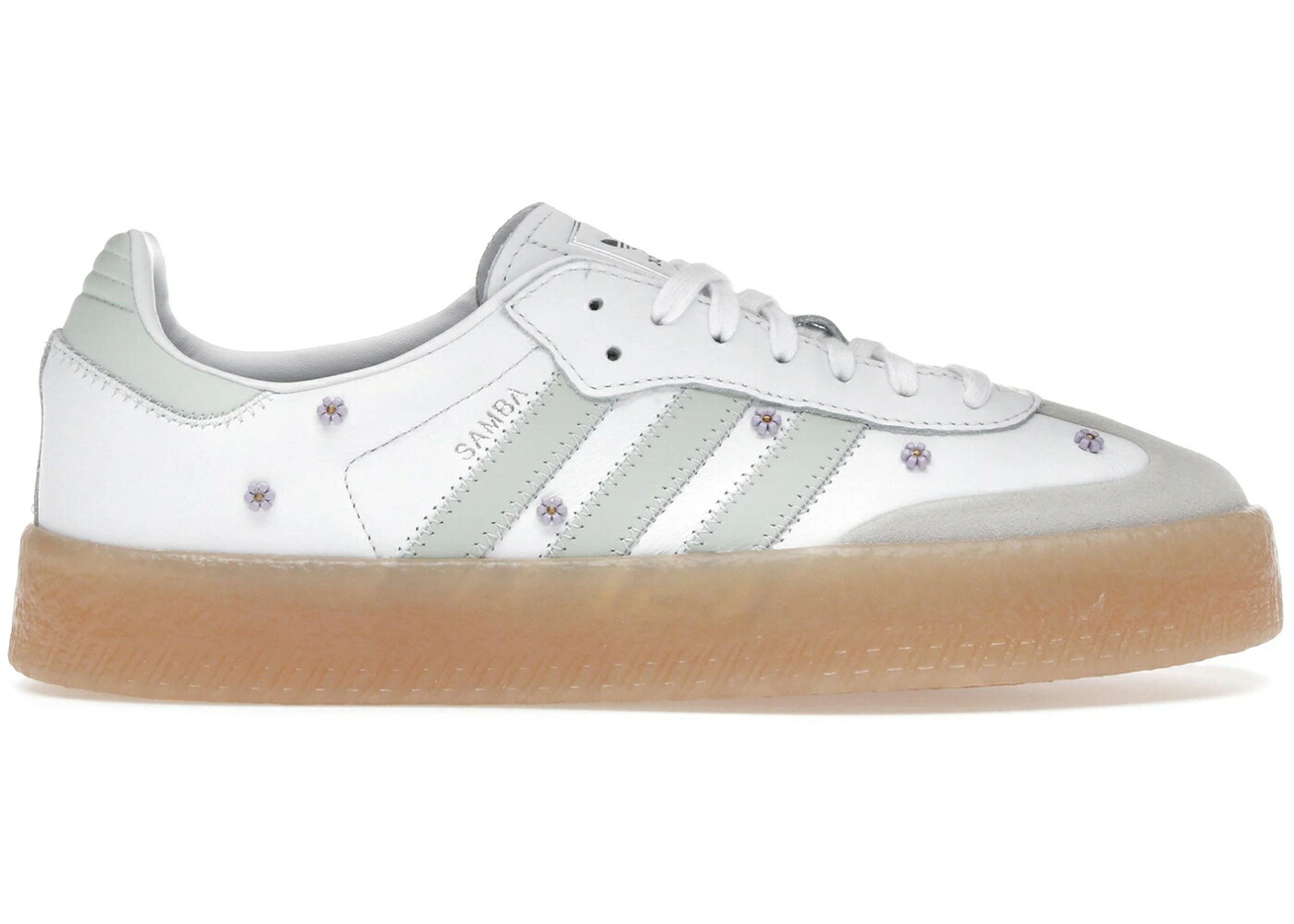 アディダス 白いこと 白いこと 緑 緑であること WOMEN\u0027S スニーカー レディース ADIDAS SAMBAE FLORAL WHITE LINEN GREEN GUM (WOMEN\u0027S) / CLOUD WHITE LINEN GREEN GUM