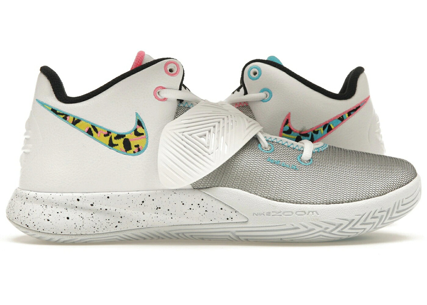ナイキ カイリー フライトラップ 白色 ホワイト 青色 ブルー 黄色 イエロー スニーカー メンズ NIKE KYRIE FLYTRAP 3 SOUTH BEACH / WHITE ANGRY BLUE OPTI YELLOW