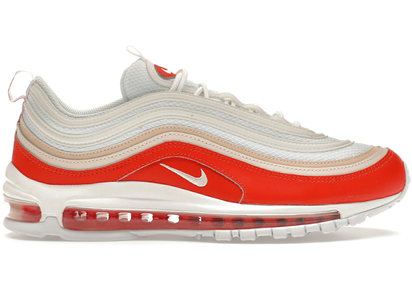 ナイキ マックス 赤 レッド 白色 ホワイト エアマックス スニーカー メンズ NIKE AIR MAX 97 PICANTE RED / PICANTE RED GUAVA ICE WHITE｜スニケス