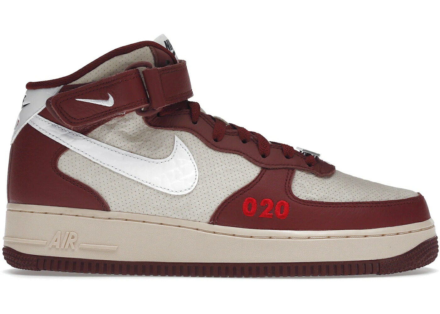 ナイキ ミッド チーム 赤 レッド 白色 ホワイト パール 黒色 ブラック エアフォース スニーカー メンズ 【 NIKE AIR FORCE 1 MID LONDON / TEAM RED WHITE PEARL WHITE BLACK 】