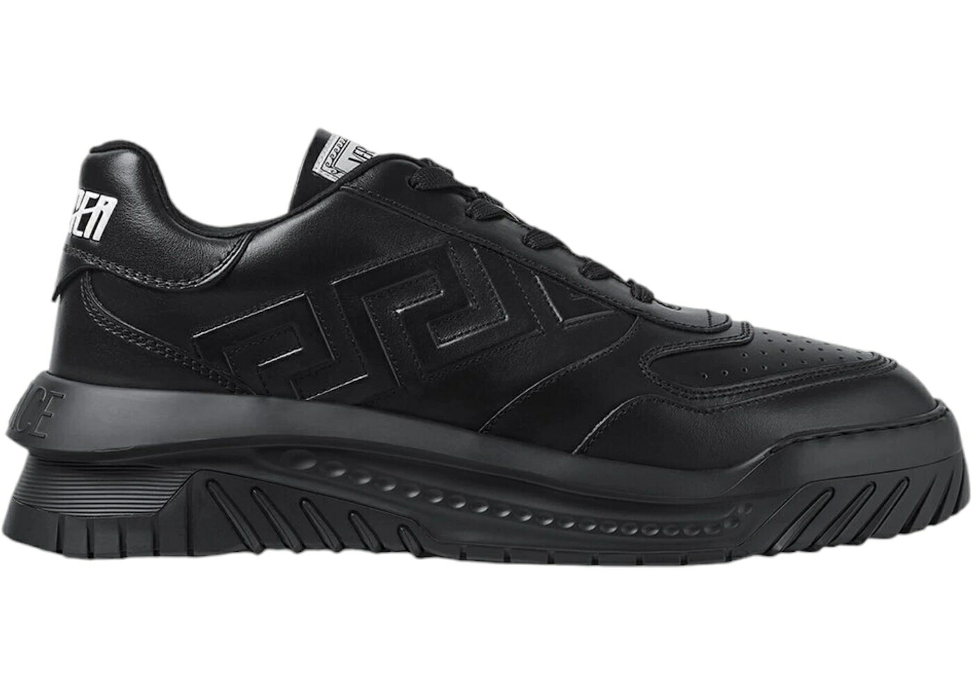 ヴェルサーチェ 靴 スニーカー 黒色 ブラック メンズ VERSACE GRECA ODISSEA SNEAKER BLACK /