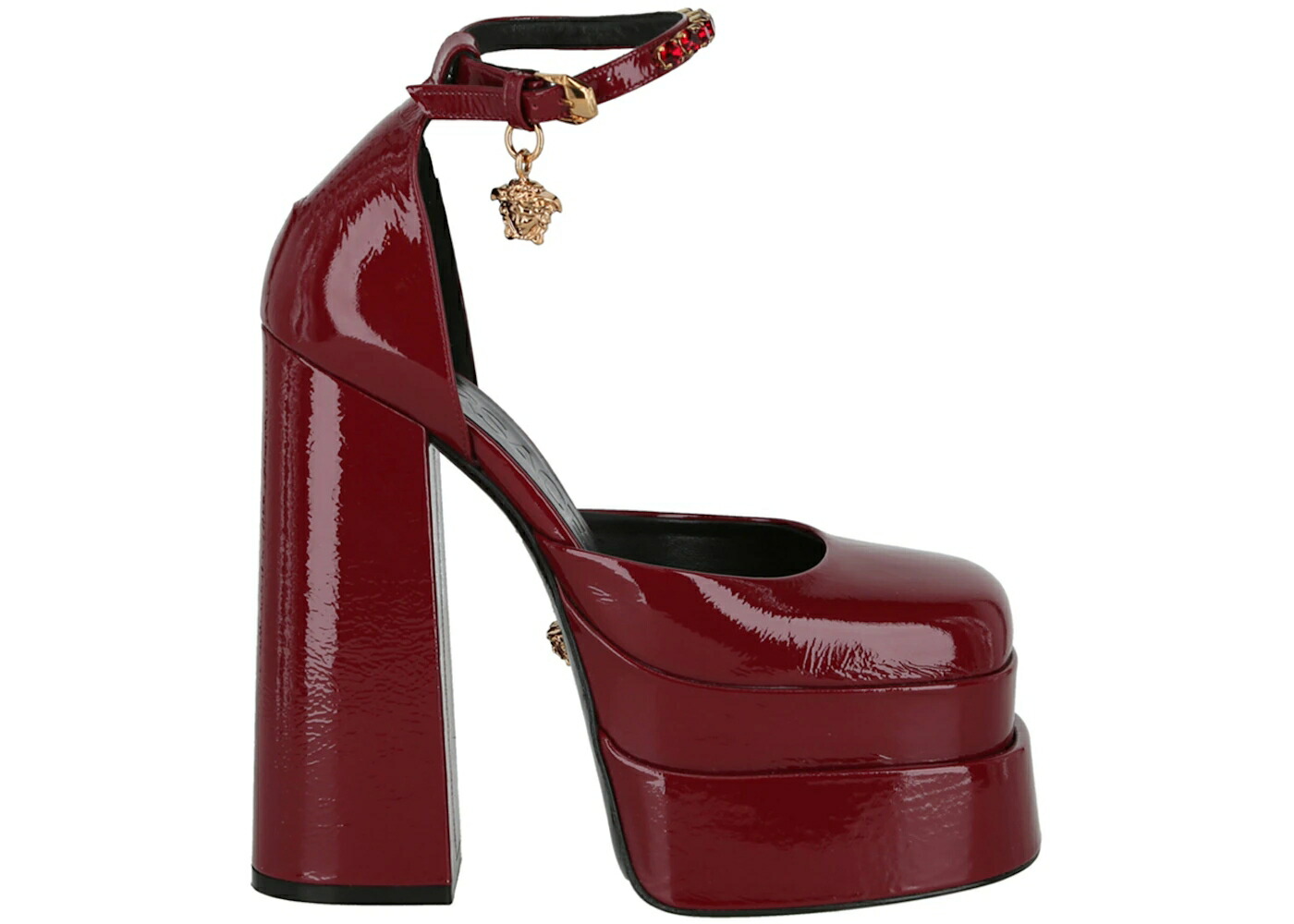 ヴェルサーチェ 赤 レッド WOMEN'S スニーカー レディース VERSACE MEDUSA AEVITAS PLATFORM PUMPS DARK RED (WOMEN'S) / DARK RED