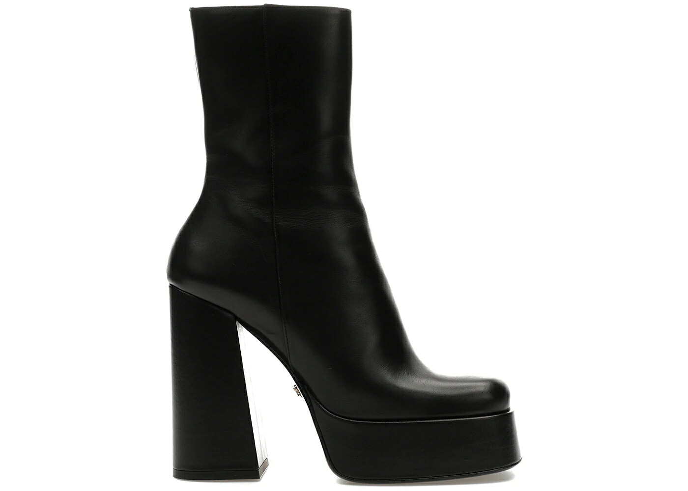 ヴェルサーチェ ブーツ 黒色 ブラック レザー ゴールド スニーカー レディース VERSACE AEVITAS 155MM PLATFORM ANKLE BOOTS BLACK LEATHER / BLACK GOLD 284,670円