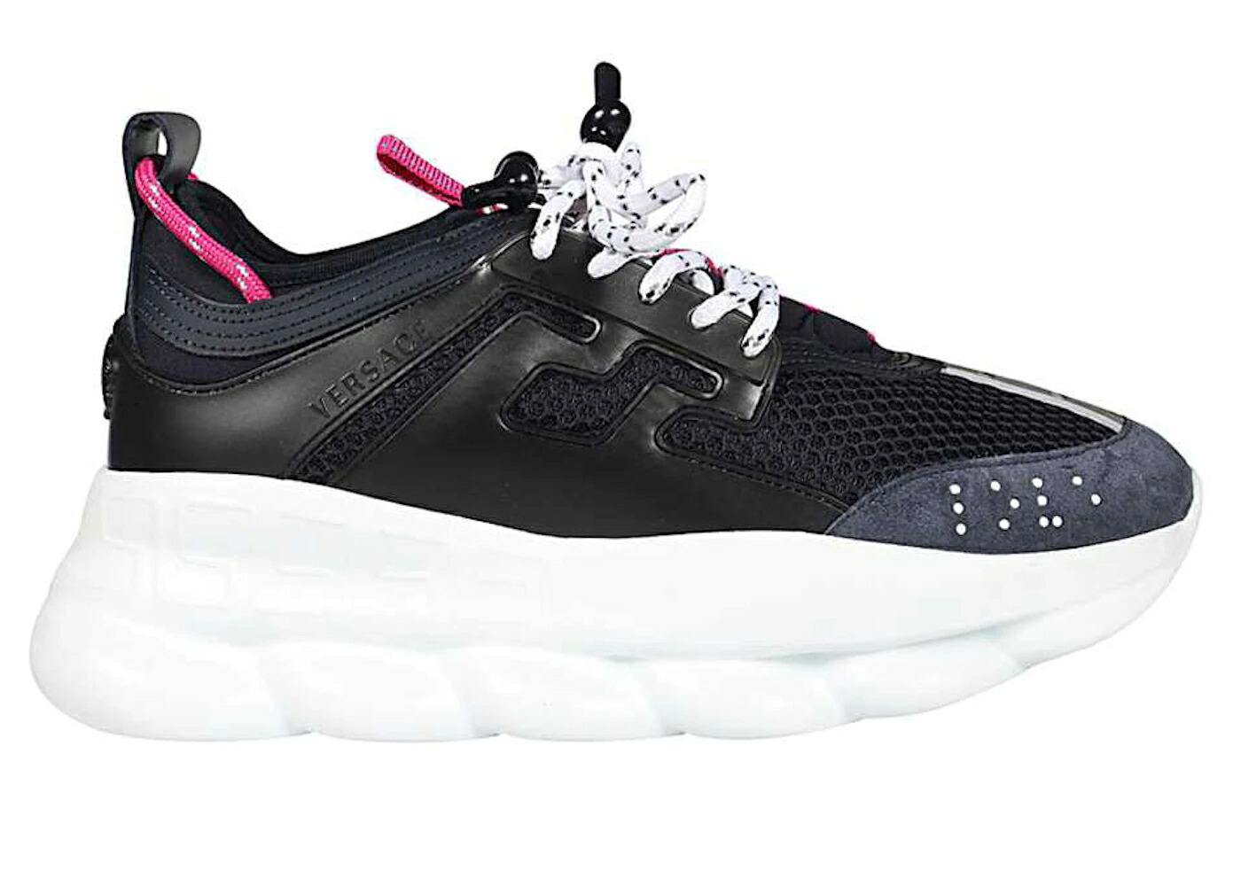 ヴェルサーチェ 青味 青み 黒いこと 黒いこと サクラ色 WOMEN\u0027S スニーカー レディース VERSACE CHAIN REACTION BLUE NIGHTS (WOMEN\u0027S) / BLACK BLUE PINK