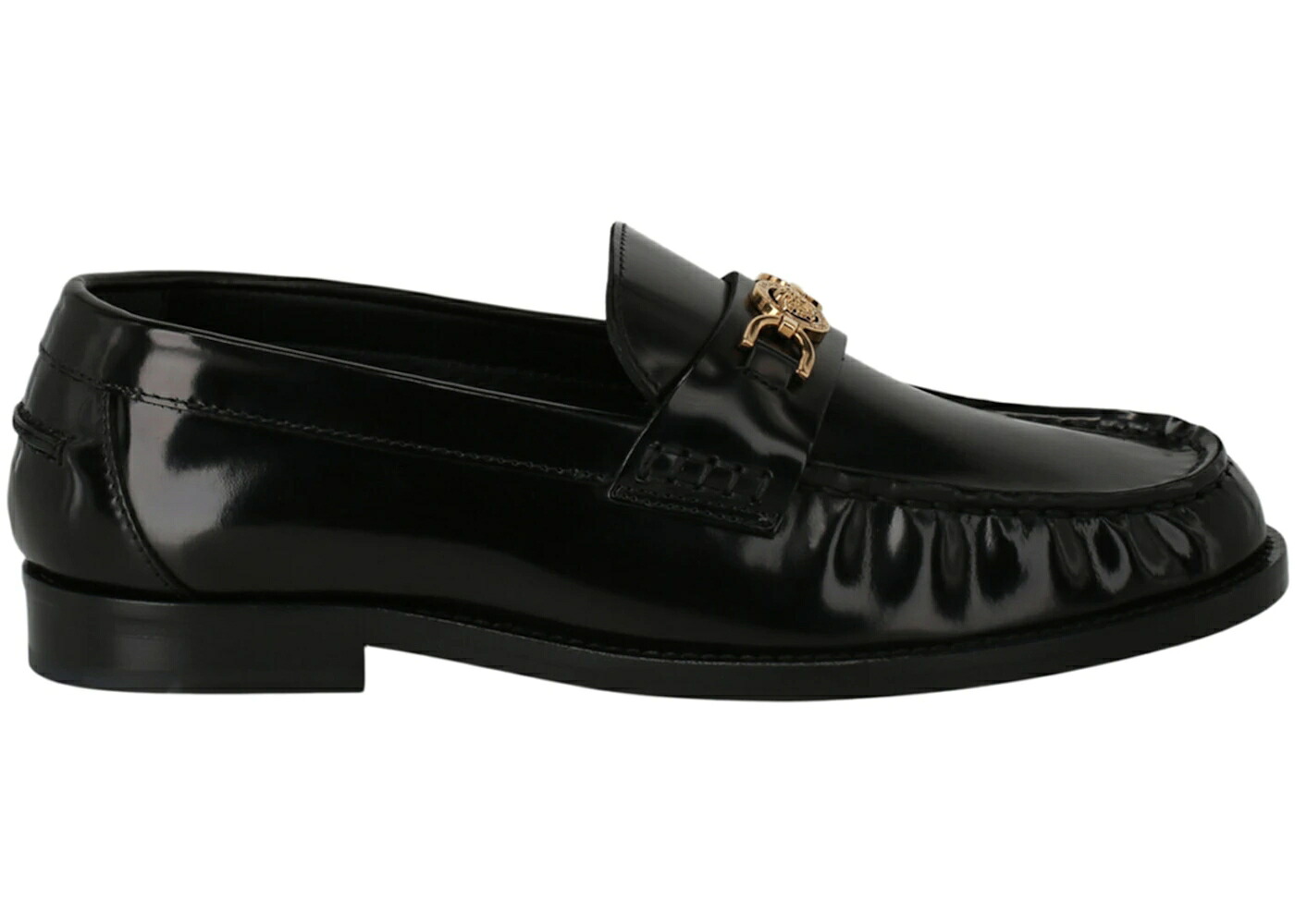 ヴェルサーチェ 置き目毛皮 黒いこと 黒いこと \u002795 WOMEN\u0027S スニーカー レディース VERSACE MEDUSA LOAFERS BLACK (WOMEN\u0027S) /