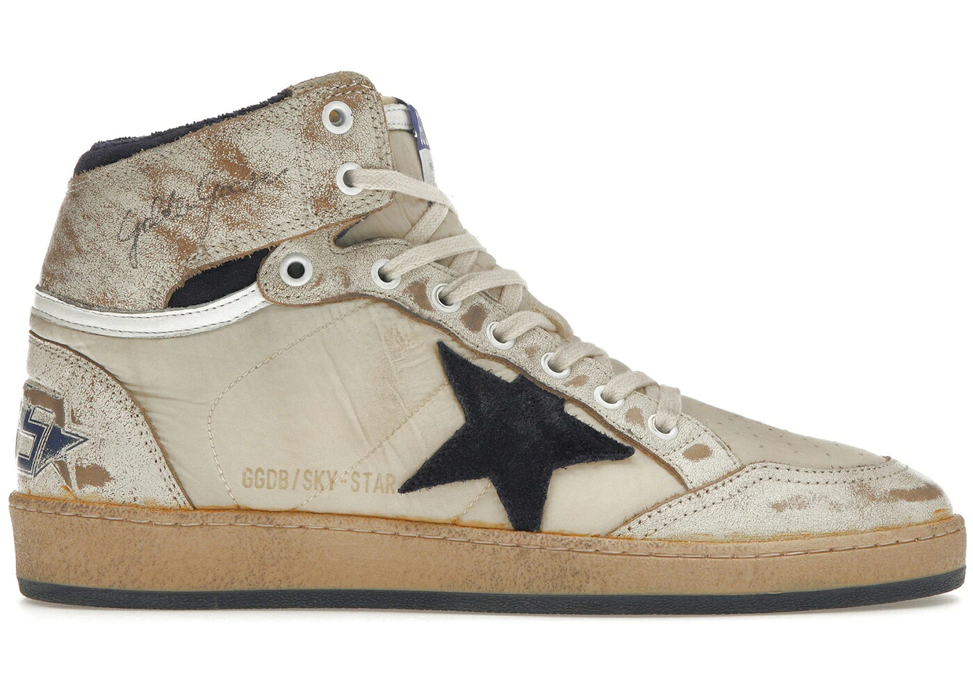 ゴールデングース 白色 ホワイト 青色 ブルー スニーカー メンズ GOLDEN GOOSE GOLDEN GOOSE SKY-STAR WHITE DARK BLUE / WHITE DARK BLUE|スニケス
