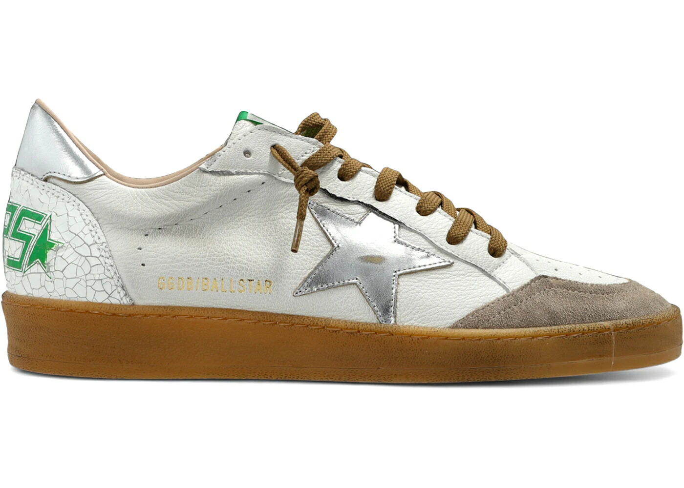ゴールデングース 白色 ホワイト ベージュ 銀色 シルバー スニーカー メンズ GOLDEN GOOSE GOLDEN GOOSE BALL STAR WHITE BEIGE SILVER / WHITE BEIGE SILVER
