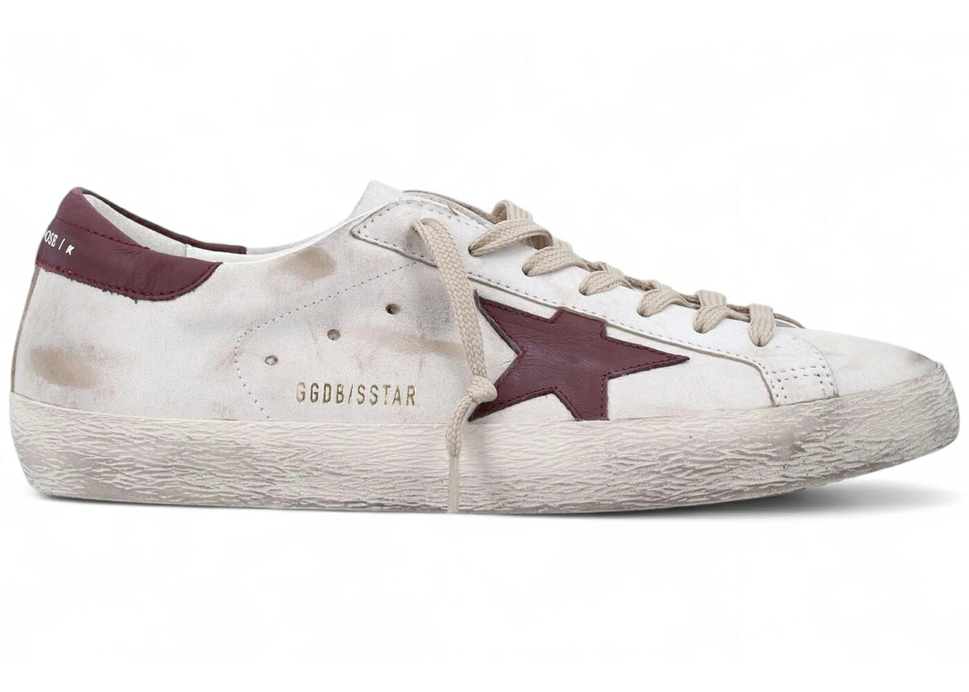 ゴールデングース 白色 ホワイト ワイン色 バーガンディー スニーカー メンズ GOLDEN GOOSE GOLDEN GOOSE SUPER-STAR WHITE BURGUNDY / WHITE BURGUNDY