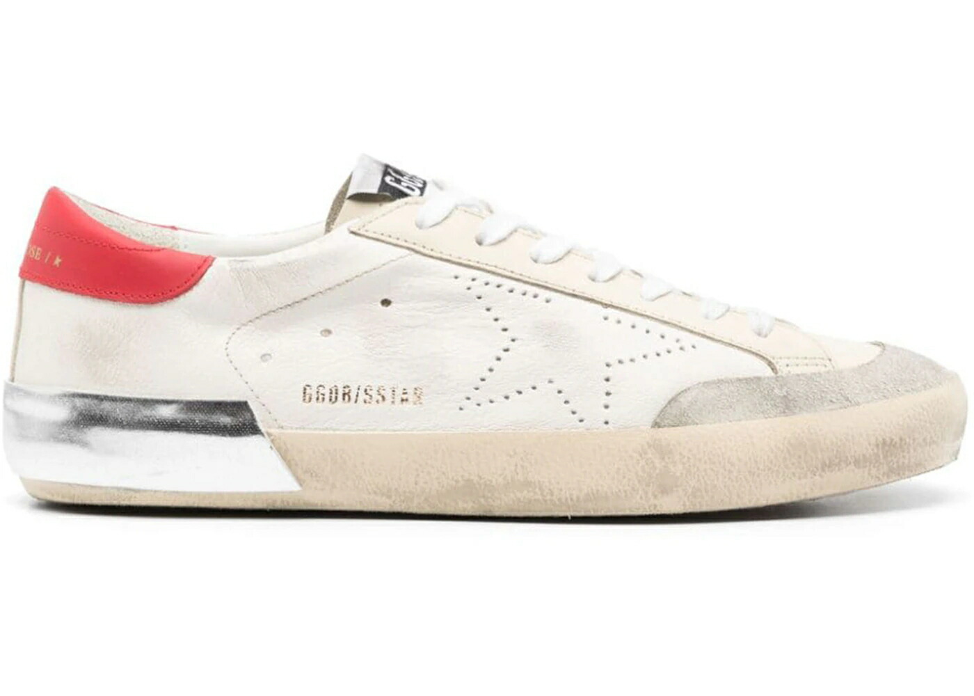ゴールデングース 白色 ホワイト アイボリー 赤 レッド 銀色 シルバー スーパースター スニーカー メンズ GOLDEN GOOSE GOLDEN GOOSE SUPER STAR WHITE IVORY RED SILVER / WHITE IVORY RED