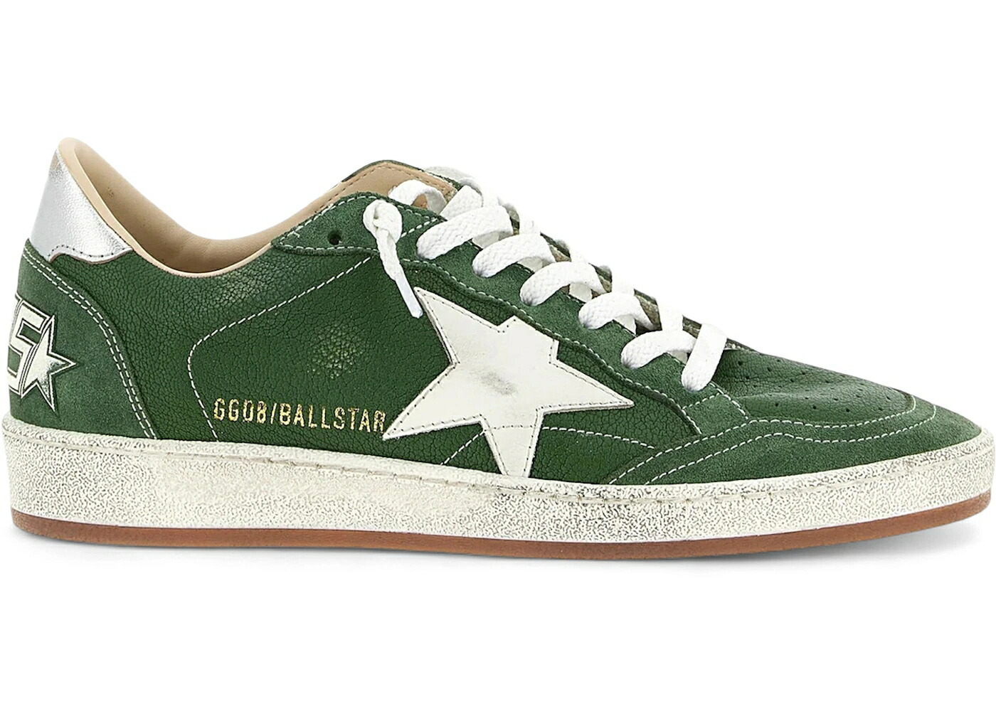 ゴールデングース 緑 グリーン 白色 ホワイト スニーカー メンズ GOLDEN GOOSE GOLDEN GOOSE BALL STAR GREEN WHITE / GREEN WHITE