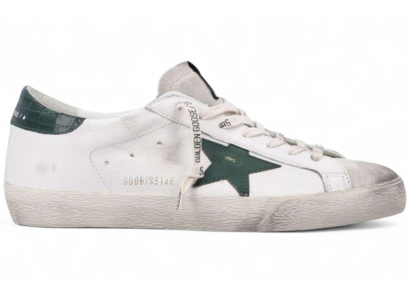 ゴールデングース 白色 ホワイト フォレスト 緑 グリーン スニーカー メンズ GOLDEN GOOSE GOLDEN GOOSE SUPER-STAR WHITE FOREST GREEN / WHITE GREEN