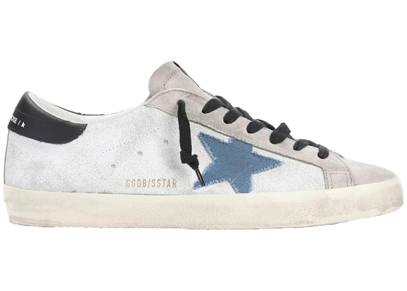 ゴールデングース 白いこと 白いこと 青味 青色 黒いこと 黒いこと スニーカー メンズ GOLDEN GOOSE GOLDEN GOOSE SUPER-STAR WHITE BLUE BLACK / WHITE BLUE BLACK スニーカー-靴-メンズ靴