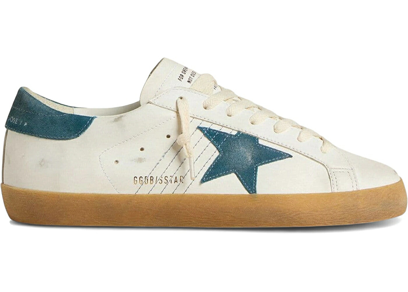 ゴールデングース 白色 ホワイト 青色 ブルー スニーカー メンズ GOLDEN GOOSE GOLDEN GOOSE SUPER-STAR WHITE PETROL BLUE / WHITE PETROL BLUE