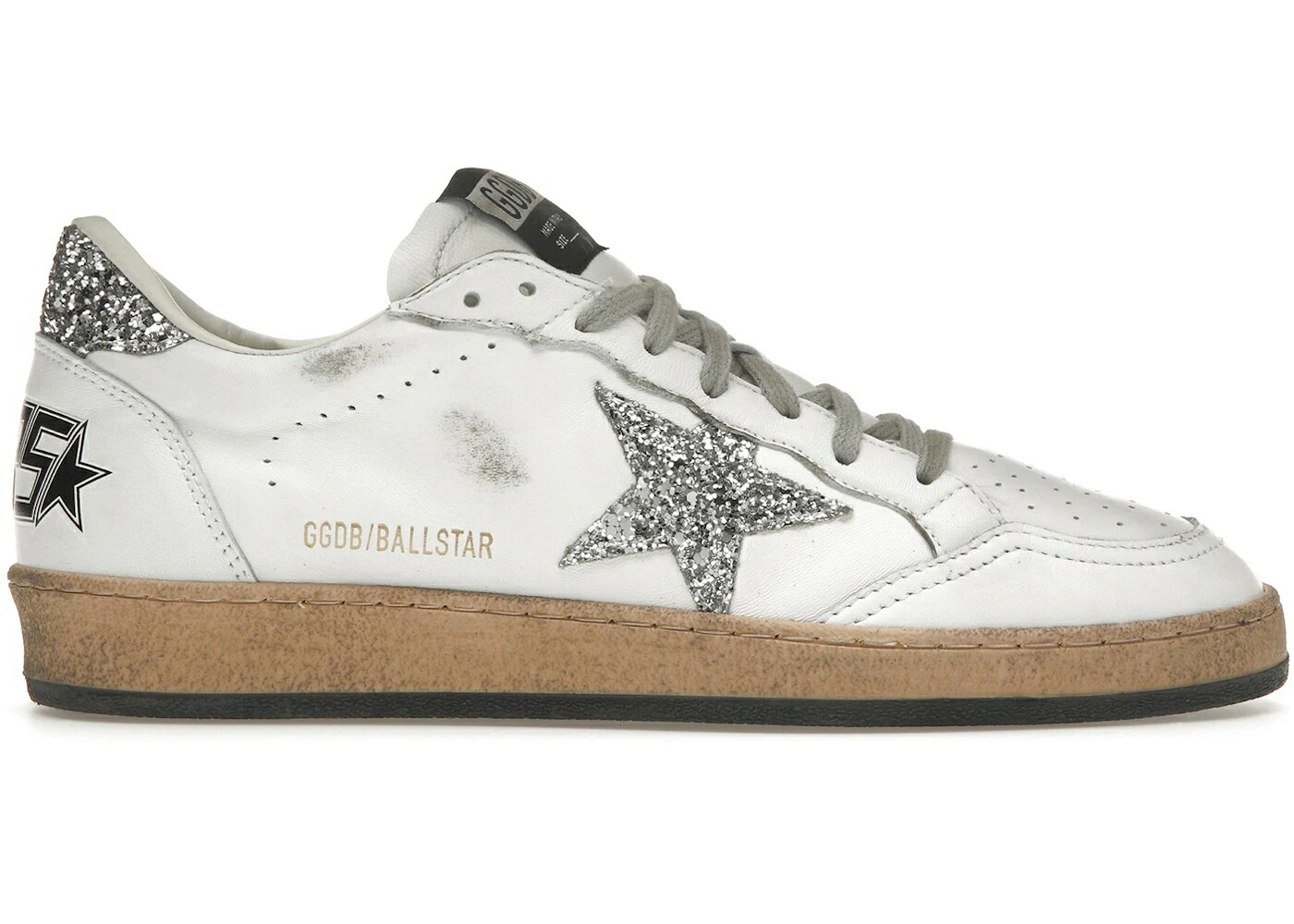 ゴールデングース 白色 ホワイト 銀色 シルバー WOMEN'S スニーカー レディース GOLDEN GOOSE GOLDEN GOOSE BALL STAR WHITE SILVER GLITTER (WOMEN'S) / WHITE SILVER