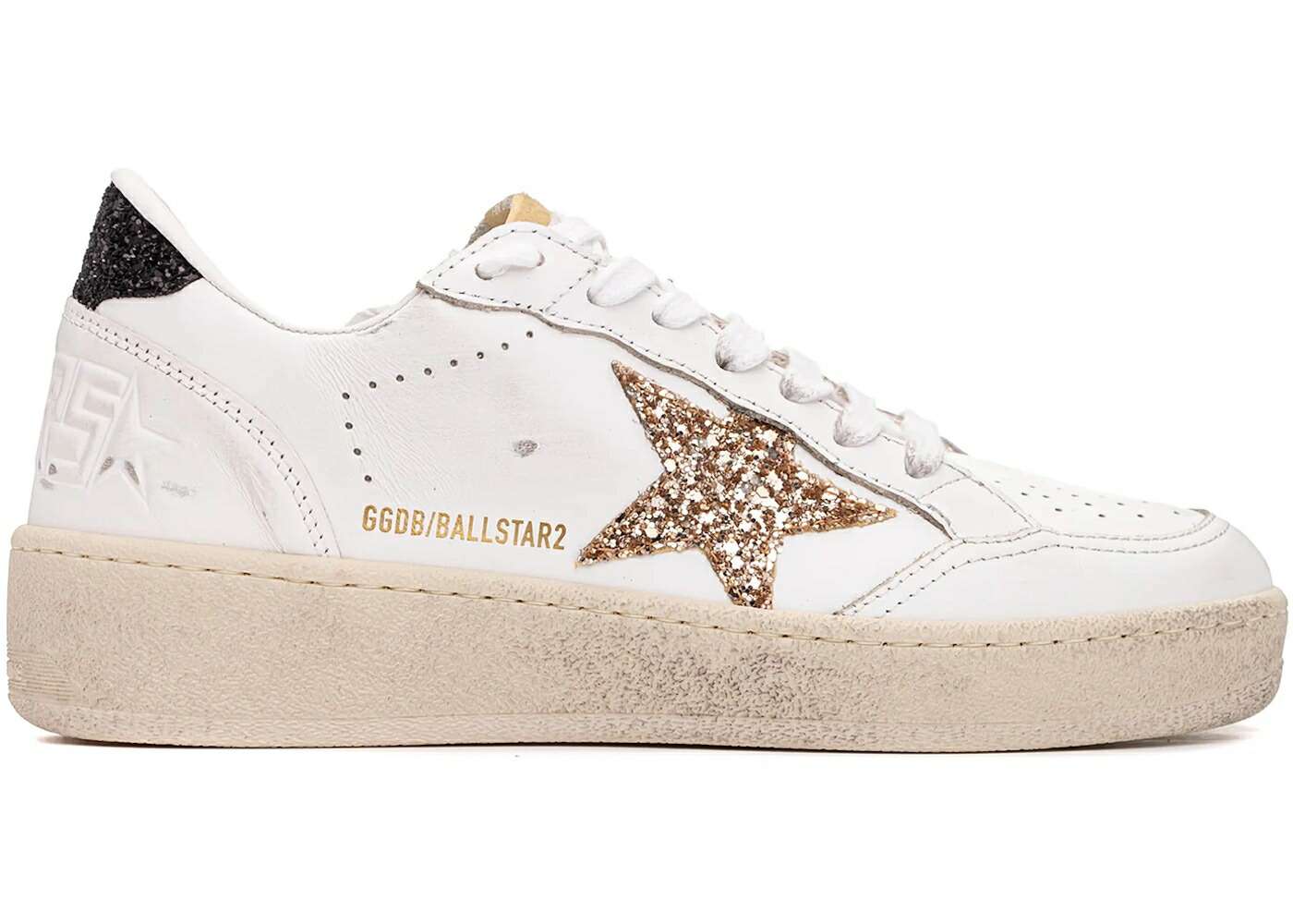 ゴールデングース 白いこと 白いこと ゴールド 黒いこと 黒いこと WOMEN\u0027S スニーカー レディース GOLDEN GOOSE GOLDEN GOOSE BALL-STAR WHITE GOLD GLITTER STAR BLACK (WOMEN\u0027S) / WHITE GOLD BLACK