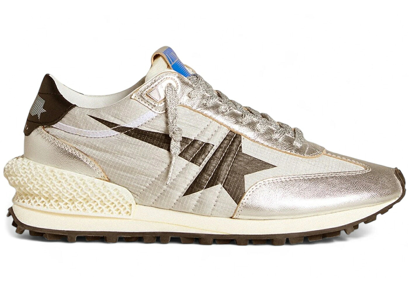 ゴールデングース しろがね色 しろがね色 黒いこと 黒いこと WOMEN\u0027S スニーカー レディース GOLDEN GOOSE GOLDEN GOOSE MARATHON SILVER RIPSTOP BLACK STAR (WOMEN\u0027S) / SILVER BLACK