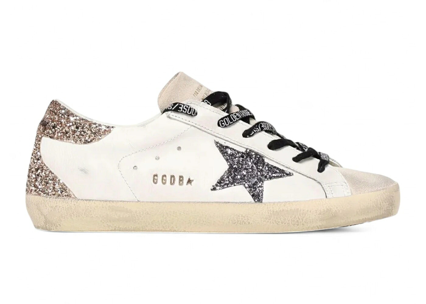 ゴールデングース 白いこと 白いこと ゴールド 黒いこと 黒いこと WOMEN\u0027S スニーカー レディース GOLDEN GOOSE GOLDEN GOOSE SUPER-STAR WHITE GLITTER SS25 (WOMEN\u0027S) / WHITE GOLD BLACK