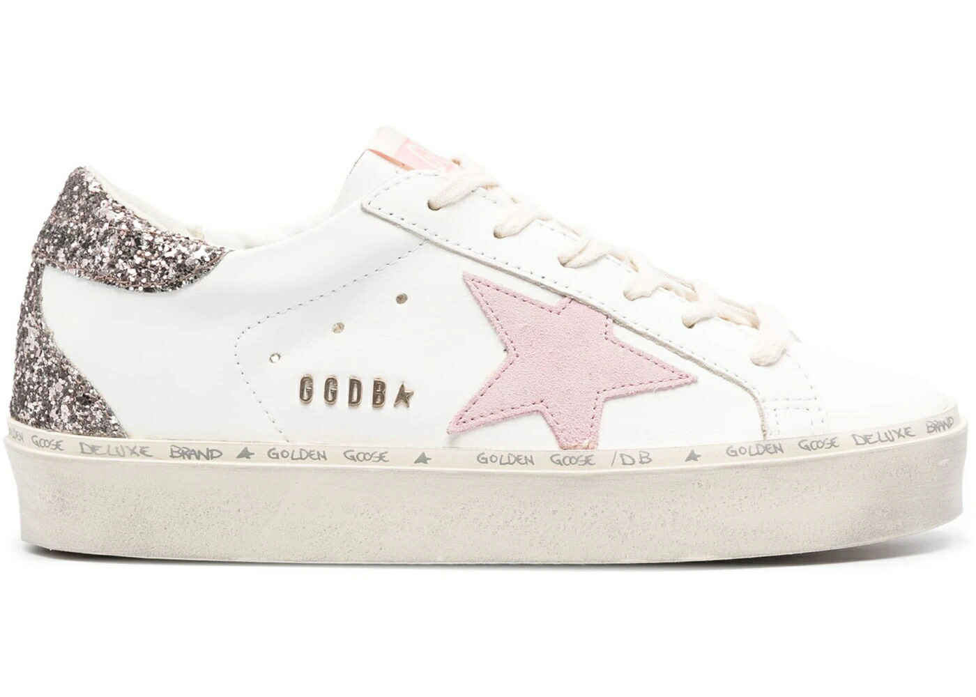 ゴールデングース 白いこと 白いこと サクラ色 WOMEN\u0027S スニーカー レディース GOLDEN GOOSE GOLDEN GOOSE HI STAR WHITE ANTIQUE PINK GLITTER (WOMEN\u0027S) / WHITE ANTIQUE PINK