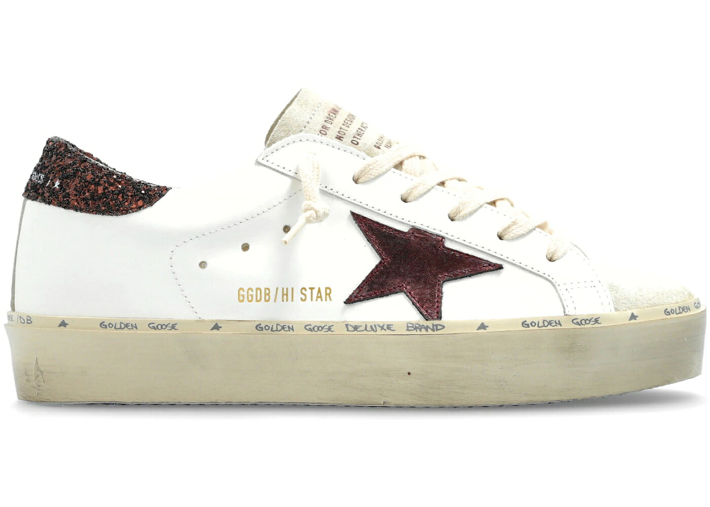 ゴールデングース ヒール 白色 ホワイト 紫 パープル 灰色 グレー 茶色 ブラウン WOMEN'S スニーカー レディース GOLDEN GOOSE GOLDEN GOOSE HI STAR GLITTER HEEL WHITE PURPLE (WOMEN'S) / WHITE GREY PURPLE BROWN|スニケス